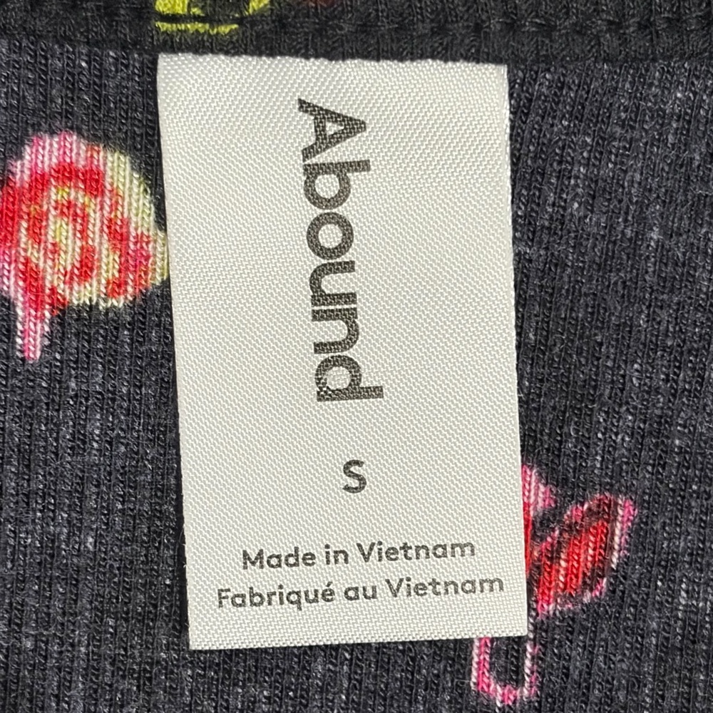 Abound Nordstrom Foral Ribbed Dress with ruched sides - Picture 7 of 9